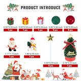 31pcs Christmas Cake Toppers Santa Snowman Tree Xmas Party Decor