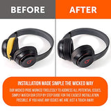 Wicked Cushions Replacement Ear Pads for Beats Solo 3 Wireless On Ear Headphones - Also fits Beats Solo 2 Wireless, Enhanced Noise Cancellation,