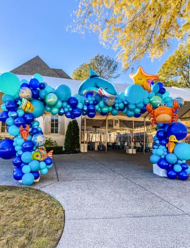 Under The Sea Balloon Arch Garland Kit, 154Pcs Ocean Balloons