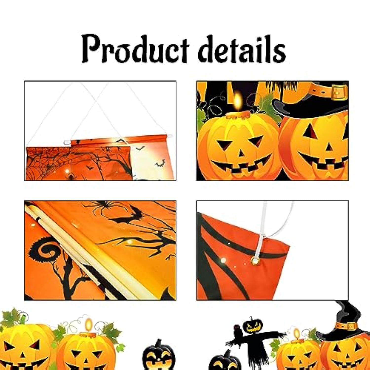 Halloween Trick or Treat Porch Sign Set: Horror Party Decor 3-Piece