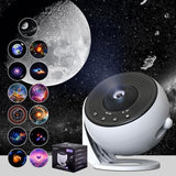 Galaxy Star Projector Upgraded 4K Hd Lens - Wider Sharper Projection, 13 Nebula Theme Discs, 15 Sleep Aid White Noise, Remote, 1/2/Timer, Bluetooth Play, Valentines Day Gifts For Kids, White