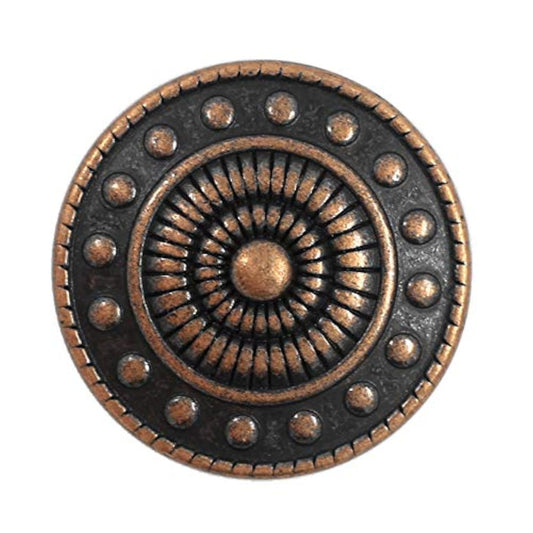 10 Pieces Beads Wheel Metal Shank Buttons. 23Mm (7/8 Inch) (Antique Co