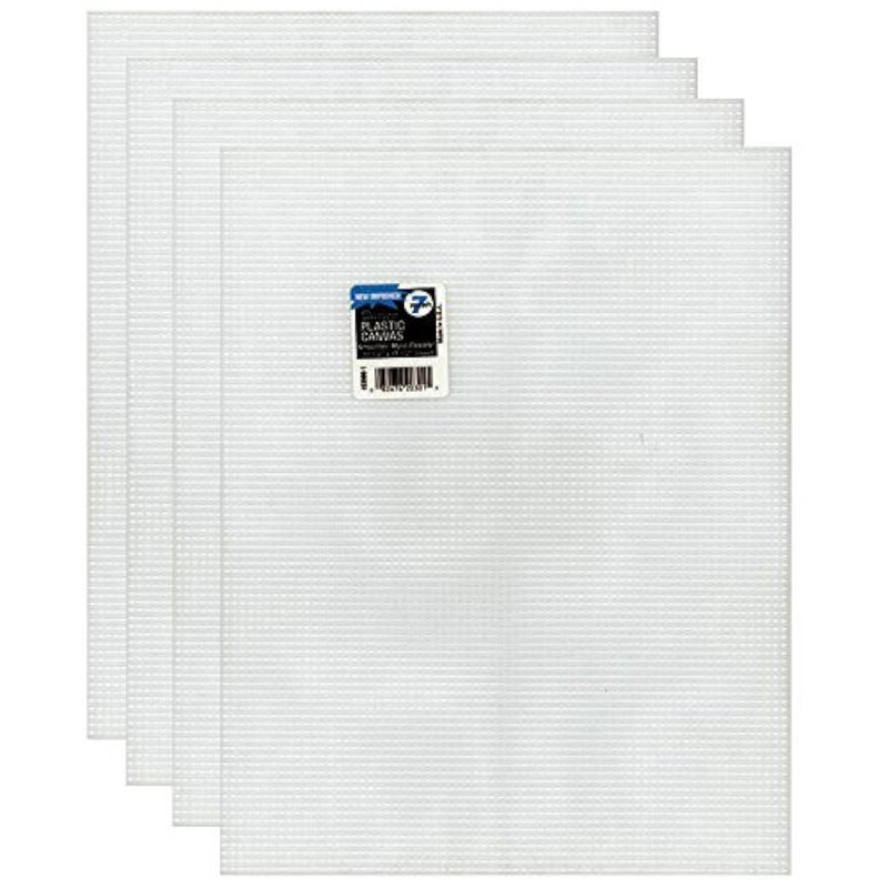 4-Pack Of Mesh Plastic Canvas - Clear - 10.5 X 13.5