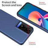TCL 50 XE 5G Case with Screen Protector Dual Layer Shockproof Blue