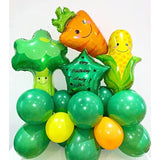 8 Pack Gaint Furit Vegetable Foil Balloons Cute Helium Mylar Strawberry Grape Banana Orange Corn Carrot Tomato Broccoli Balloons For Theme Birthday Party Decorations Supplies