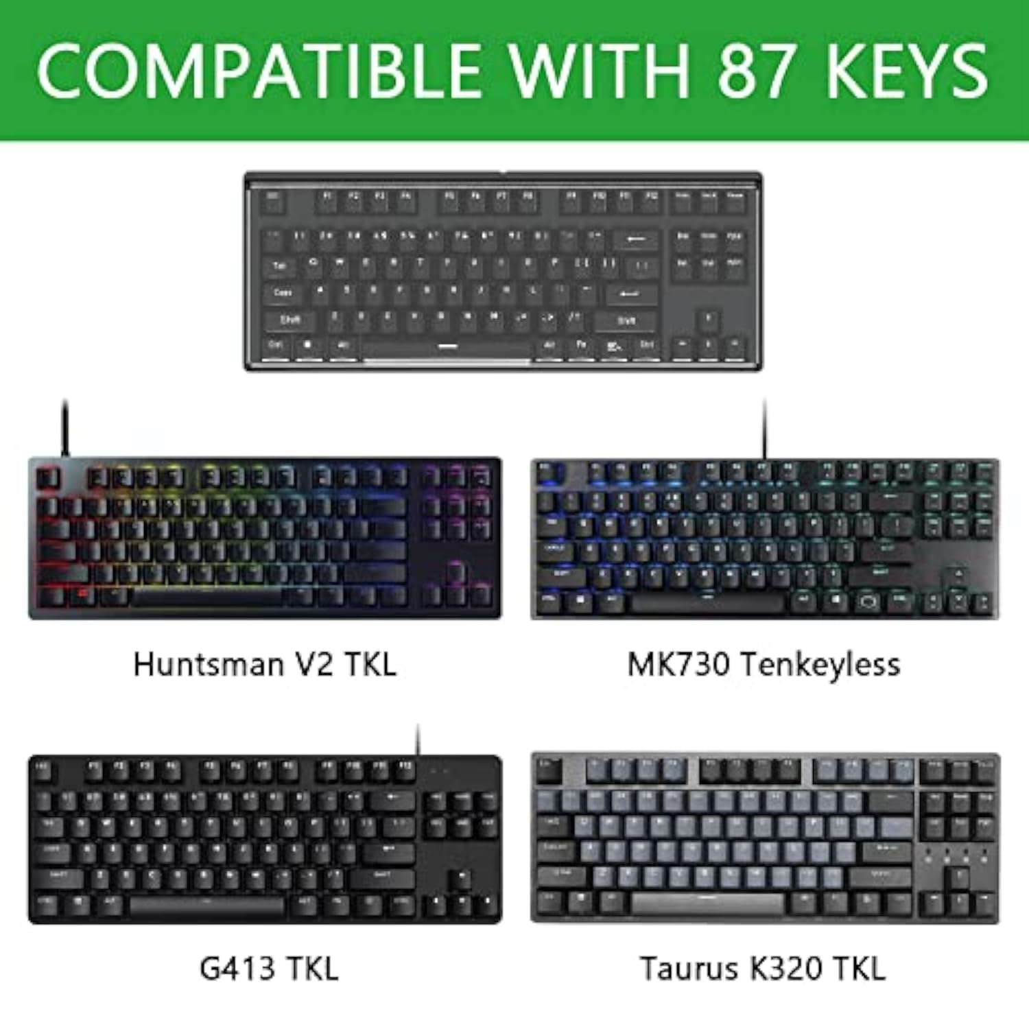 Geekria Tenkeyless TKL Keyboard Dust Cover, Clear Acrylic Keypads Cover for 80