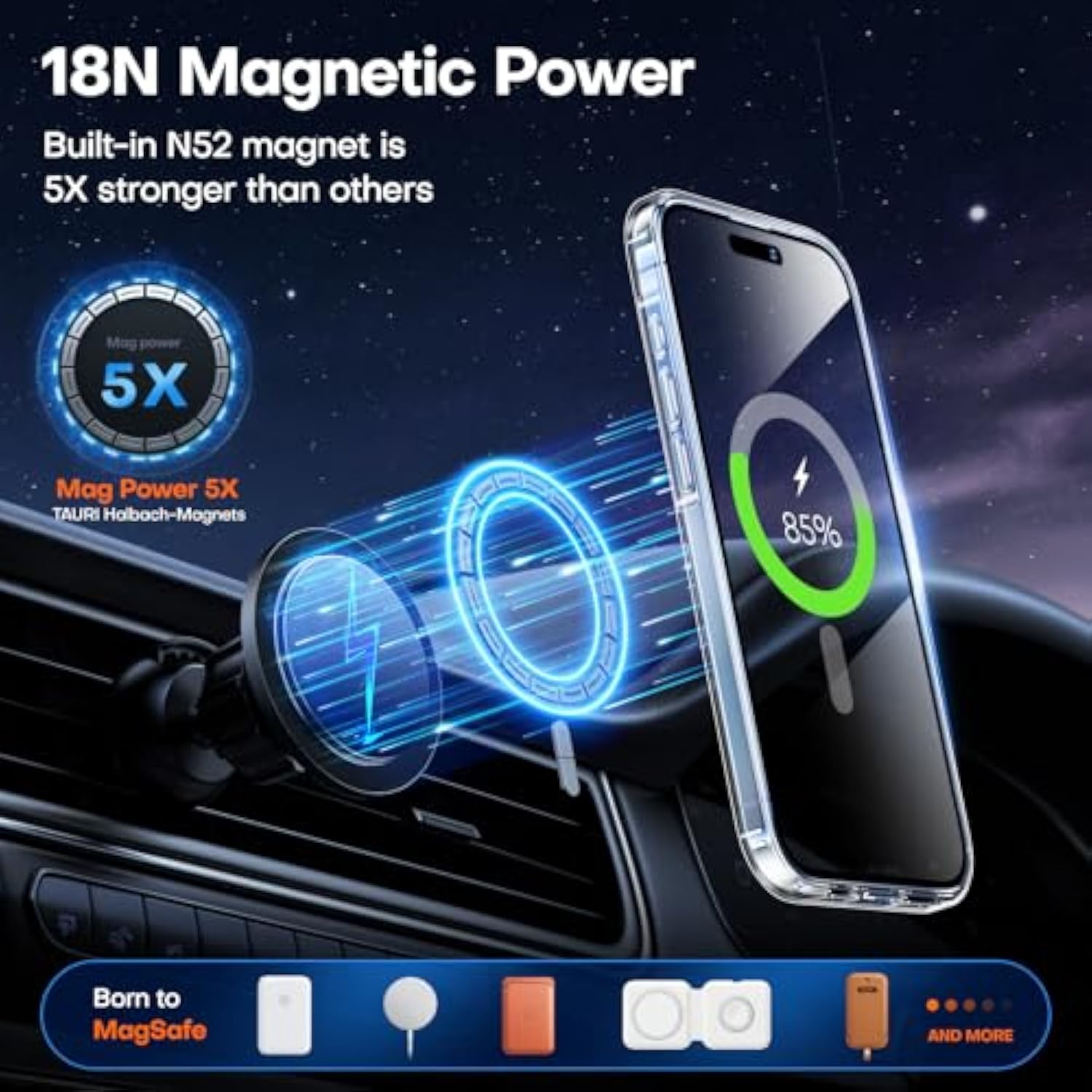 For Iphone 15 Case, [3 In 1] 1X Clear Case [Compatible With Magsafe] With 2X Screen Protector, [15 Ft Grade Drop Protection] Shockproof Slim Phone Case For Iphone 15