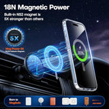 For Iphone 15 Case, [3 In 1] 1X Clear Case [Compatible With Magsafe] With 2X Screen Protector, [15 Ft Grade Drop Protection] Shockproof Slim Phone Case For Iphone 15