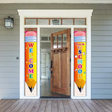 Welcome Back to School 2025 Porch Sign & Hanging Banner Decorations