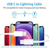 Usb C To Lightning Cable 3Pack 6Ft [Mfi Certified] Iphone Fast Charger Cable Usb-C Power Delivery Charging Cord For Iphone 14/13/12/11/Xs/Xr/X/8/Ipad, White