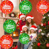 6Pcs Foil Red And Green Balloons For Christmas Party Decorations, Indoor Decorations And Holiday Christmas Party Favors For Teens And Adults
