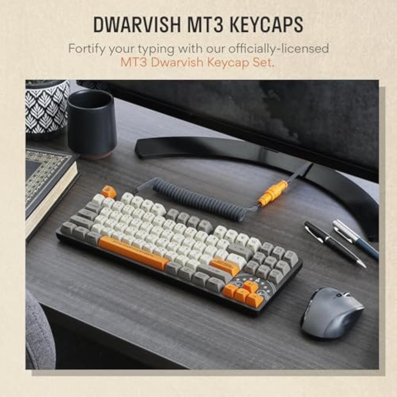 DROP + The Lord of The Rings Dwarvish Mechanical Keyboard, Holy Panda X Switch