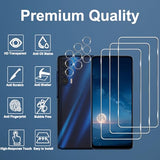 [3+3 Pack] Designed for Motorola Edge 2021 / Motorola Edge 5G UW 2021 Screen Protector + Camera Lens Protector, 9H Hardness, Anti Scratch, Easy