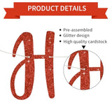 Red Happy Anniversary Banner, Pre-Strung - Red Glitter Happy Anniversary Banner?No Diy - Red Glitter Happy Anniversary Garland, Red Happy Anniversary Sign For Anniversary Wedding Party Decorations & Decor