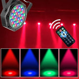 36Led Par Light, 9-Mode Rgb Dj Stage Lights With Remote, Sound Activation Strobe Lights, Uplights Indoor For Christmas Music Discos Dance Wedding Party Light(3 Packs)
