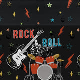 Rock And Roll Party Decorations Tablecloth, 3Pcs Disposable Rockstar Music Guitar Theme Rock N Roll Party Supplies Tablecover For Birthday Baby Shower, 86In X 55In