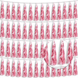 4P Pink Foil Fringe Tassel Banner Garland Metallic Tinsel Streamers Wall Hanging Curtain Backdrop Banner For Parade Floats, 2024 Graduation Decorations, Wedding Party Decoration