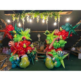 3Pcs 26-Inch Macaron Green Star Burst Foil Balloons Party Decorations