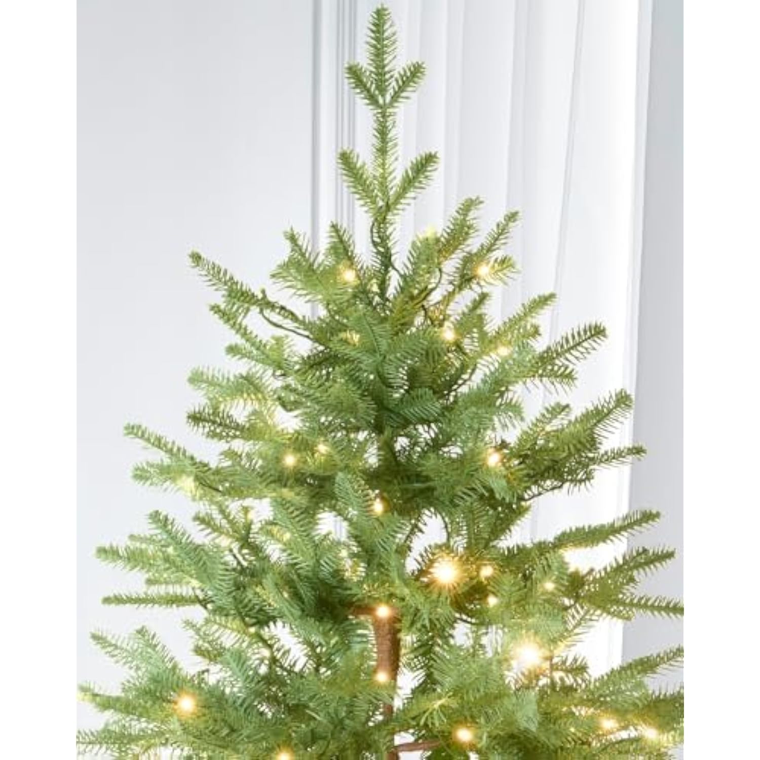 Pre-Lit Christmas Tree 7.5Ft Aspen Fir, 750 Warm White & Multi-Color Led Lights, Hinged Holiday Xmas Artificial Tree Festive Decor, Green