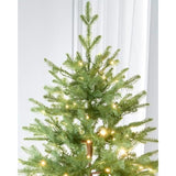 Pre-Lit Christmas Tree 7.5Ft Aspen Fir, 750 Warm White & Multi-Color Led Lights, Hinged Holiday Xmas Artificial Tree Festive Decor, Green