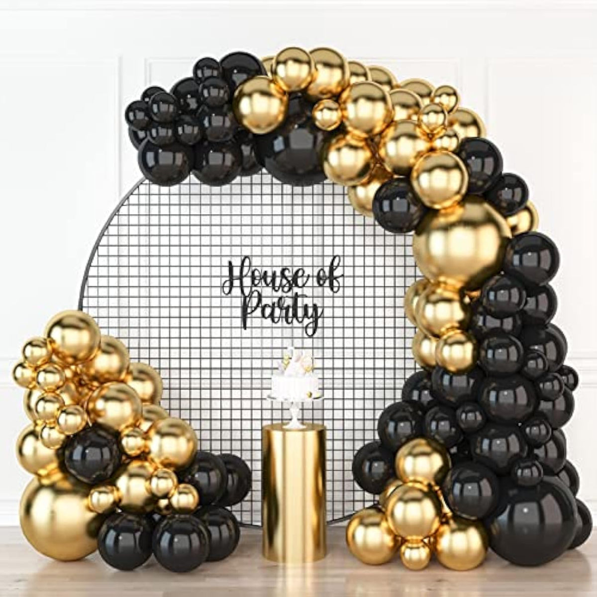 Black and Gold Balloon Arch Kit 99Pcs Garland for Graduation 2025 Party Decorations