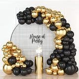 Black and Gold Balloon Arch Kit 99Pcs Garland for Graduation 2025 Party Decorations