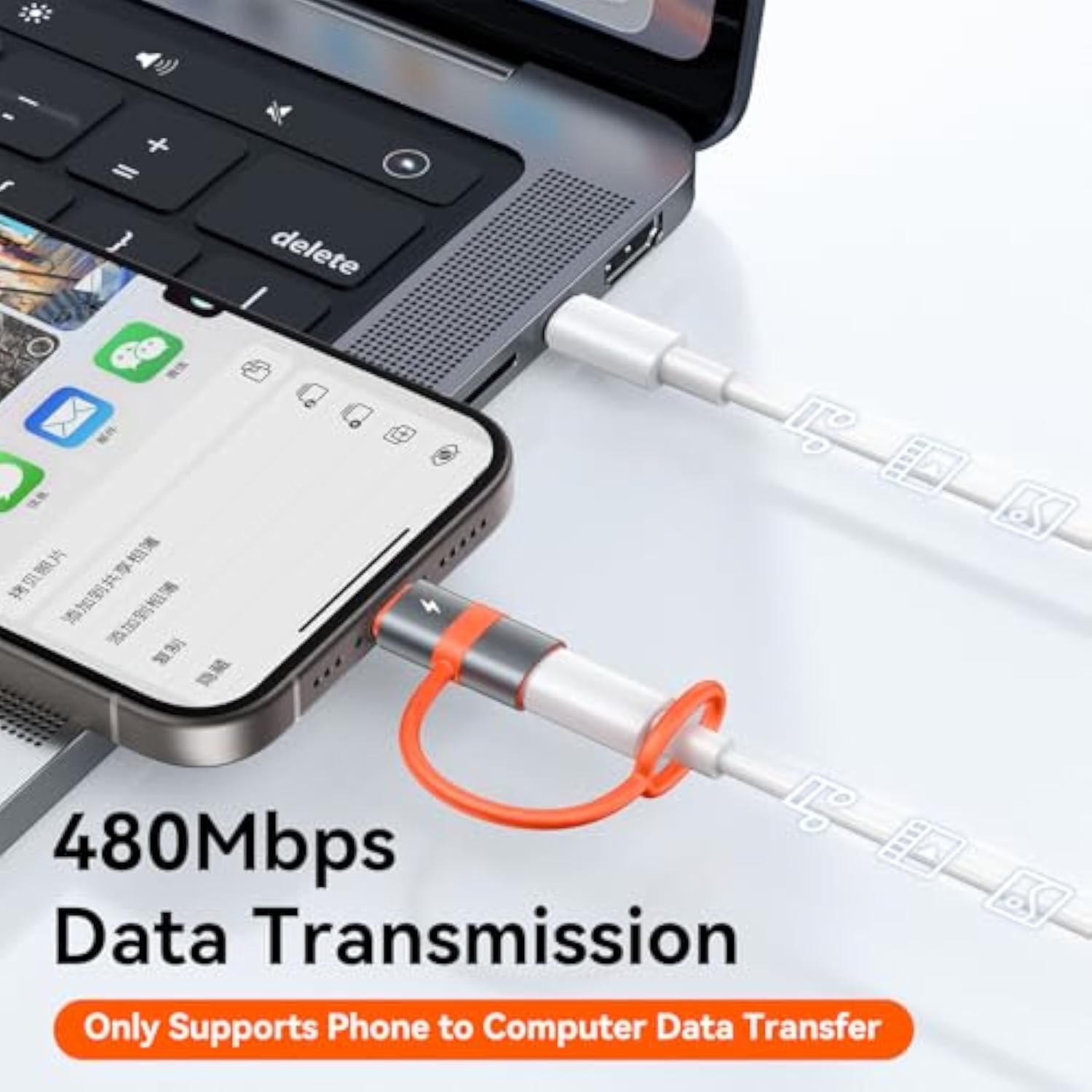 Usb C To Lighting Adapter, 36W Type C To Lightn-Ing Adapter Pd Fast Charging F