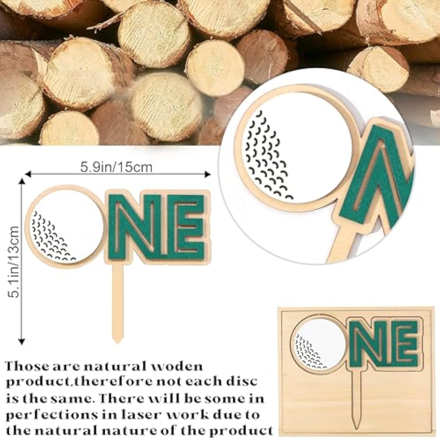 Golf 1St Birthday Tassel Banner - Golf Boy 1St Birthday High Chair Banner,Hole In One Highchair Decoration, First Year Sports Smash Cake Wall Banner,Cake Smash Backdrop Banner, First Birthday (Cake Topper)