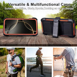 For Black Iphone 16 Pro Max Phone Case With Belt Clip Heavy Duty Holster Shockproof Cases,3 Layers Of Sturdy,Military Grade Protective Cases For Iphone 16 Pro Max Case With Clip (Black+Orange)