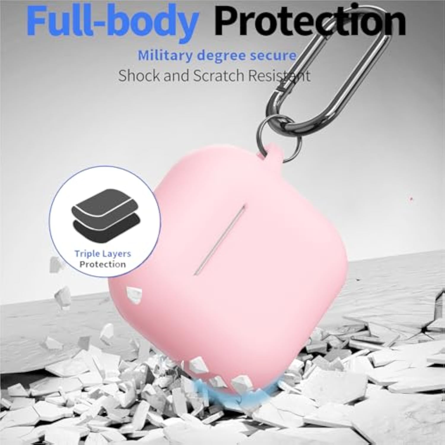 Airpods 4th Generation Case for Women and Girls, Soft Silicone Protective Cover with Keychain and Cleaner Pen, Compatible with Apple Airpods 4th Gen