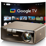 Eazze D1 Max Upgraded Google Tv Smart Projector 4K Supported, Ultra-Bright 1000 Ansi Lumens, Memc Tech, Fully Automatics, 20W Doiby Audio, Home Theater Movie Projector With Wifi And Bluetooth