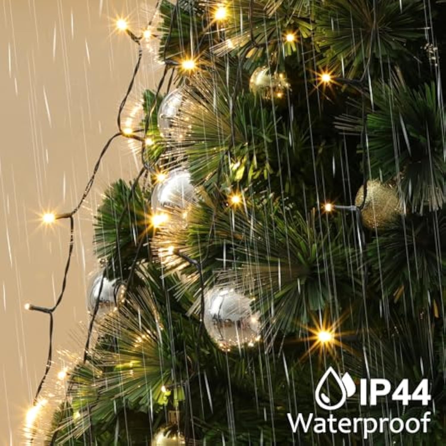 Christmas Tree Lights, 448 Led Christmas Tree Lights With 8 Lighting Modes, 8.2Ft×16 Lines Plug In Cascading Twinkle Lig