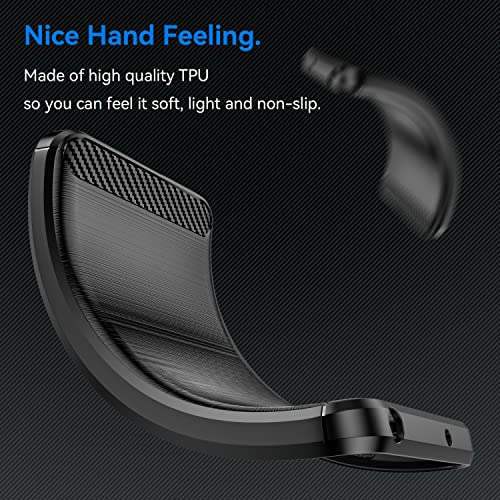 for  Galaxy M15 5G Phone case, Shockproof, Scratch Resistant Carbon Fiber Jacket, Soft TPU,for Galaxy F15 5G case (Black)