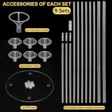 10 Sets Balloon Stand Kit, Balloon Sticks Holder With Base Birthday Wedding Graduation Party Decortaions Table Centerpieces Balloon Arch Kit