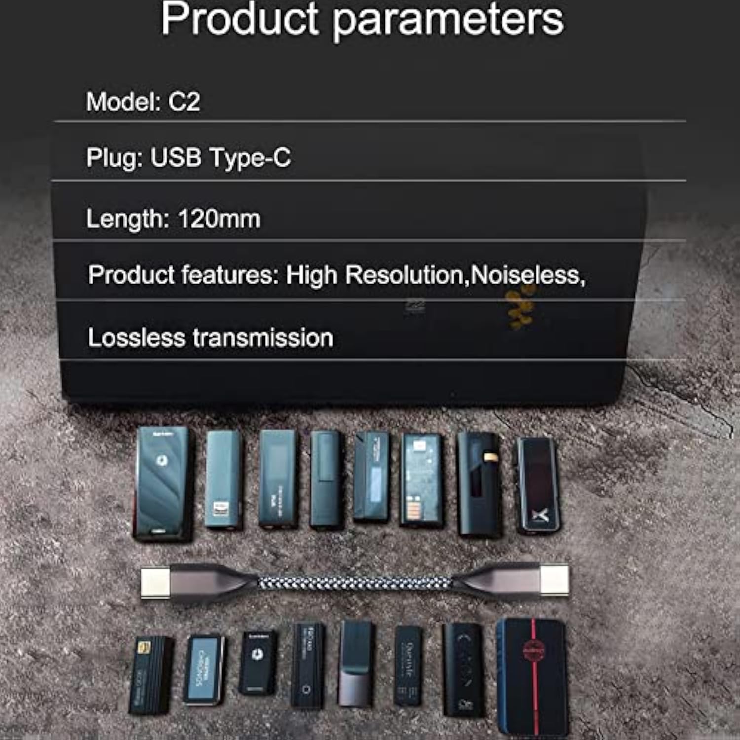Dac/Otg Cable - High-End Dac/Amplifier Adapter For Type C Headphones, Compatible With Fiio K3, Khadas Tone 2 Pro To Usb C Mobile