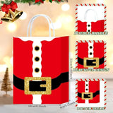 12Pcs Christmas Gift Bags With Handles Xmas Party Favors Bags Small Christmas Goodie Bag Holiday Paper Bag Gift Wrapping