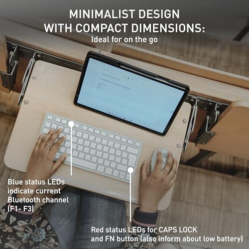 Kw 7100 Mini Multi Device Compact Keyboard With Bluetooth. ( Blossom)