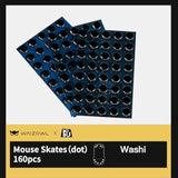 × Waizowl Mouse Skates Dots 160Pcs – 6.6Mm X 0.8Mm Ptfe/Upe Glide Pads For Gaming Mouse, Shiro Karahuto Washi Options For Speed, Silence, And Control (Washi)