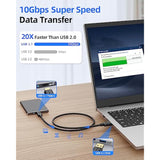 Android Auto Usb C Cable 1Ft, 10Gbps Short Usb A To Usb C 3.1 Gen 2 Data Trans