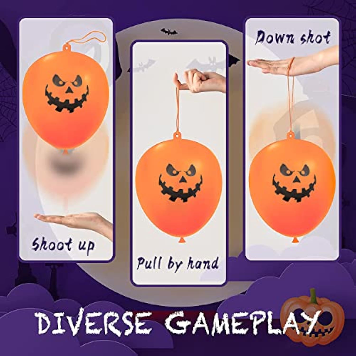 36Pc Halloween Punch Balloons – 18" Colorful Latex Party Favors for Kids