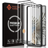 Fangtian 3-Pack 3D Curved Tempered Glass Screen Protector for Pixel 7 Pro 6.7"
