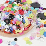 Random 100Pcs Small Plastic Buttons Diy Sewing Craft Accessory (Mix)