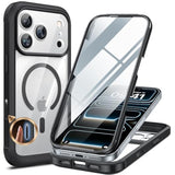 For Iphone 17 Pro Max Case 6.9" Full-Body Phone Case With Built-In Glass Screen Protector& Full Camera Protector,[Magnetic With Magsafe] Drop Proof 17 Promax Cover, Black
