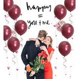 Burgundy Balloons Confetti Balloons Red For Wedding Bridal Shower Birt