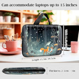 Foxes Mushrooms 13-14 Inch Laptop Sleeve Bag With Handle Notebook Sleeve Pc Messenger Bag Durable Travel Laptop Handbag Compatible For Laptop Notebook