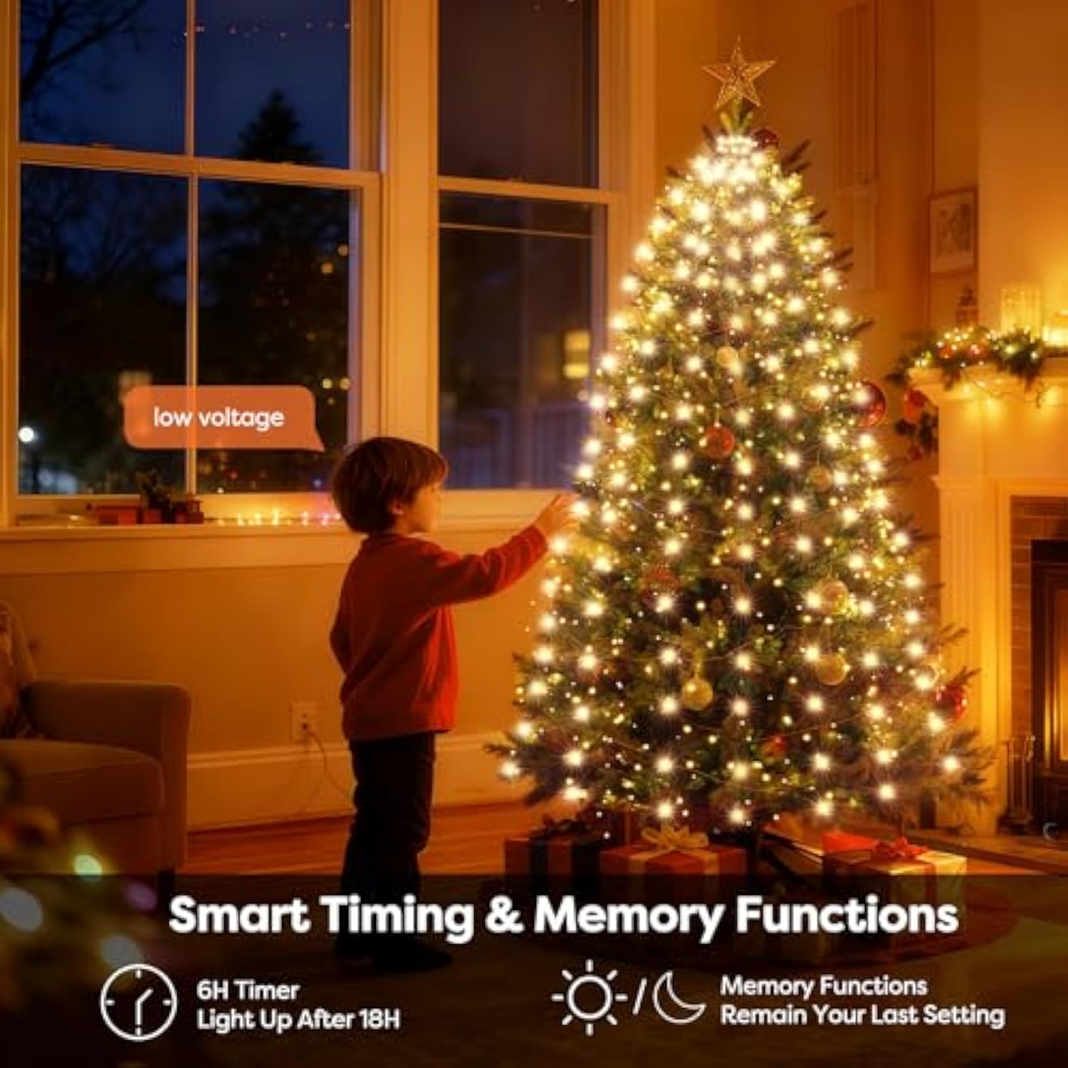 Christmas Tree Lights With Remote 280 Leds Christmas Lights For Tree With 8 Lighting Modes, Timer And Memory Function, I