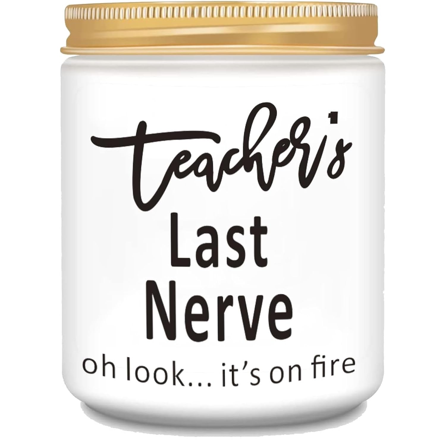Teacher Appreciation Gifts - Teachers Last Nerve Candle - Personalized Graduation Thank You Student Gifts Bulk For Retired Teachers Thanksgiving Appreciation Week