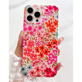 For Iphone 15 Pro Case 6.1",Cute Clear Flowers Design For Girls Women Shell Pattern Soft Lightweight Slim Fit Tpu Shockproof Phone Cover For Iphone 15 Pro, Pink Garden Floral
