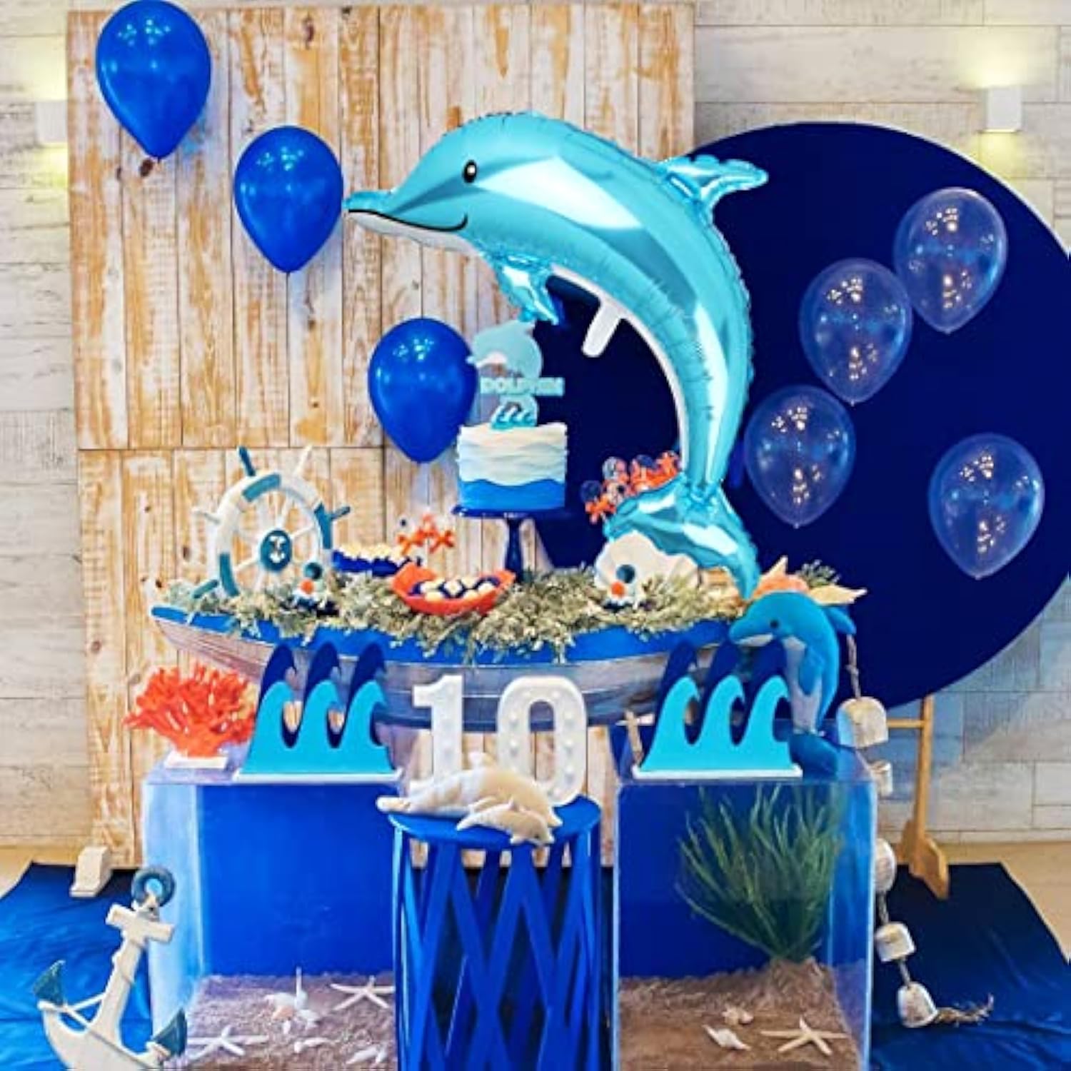 Dolphin Foil Balloons 2-Pack – Giant Splash Balloons for Birthday Parties
