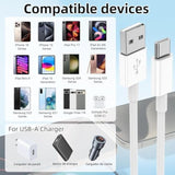 For Iphone15 Usb A To Usb C Cable,2 Pack [3Ft+6Ft] Carplay Fast Charging Cord For Iphone17/16/15 Pro Max/Plus,Ipad Pro,Macbook,Samsung Galaxy